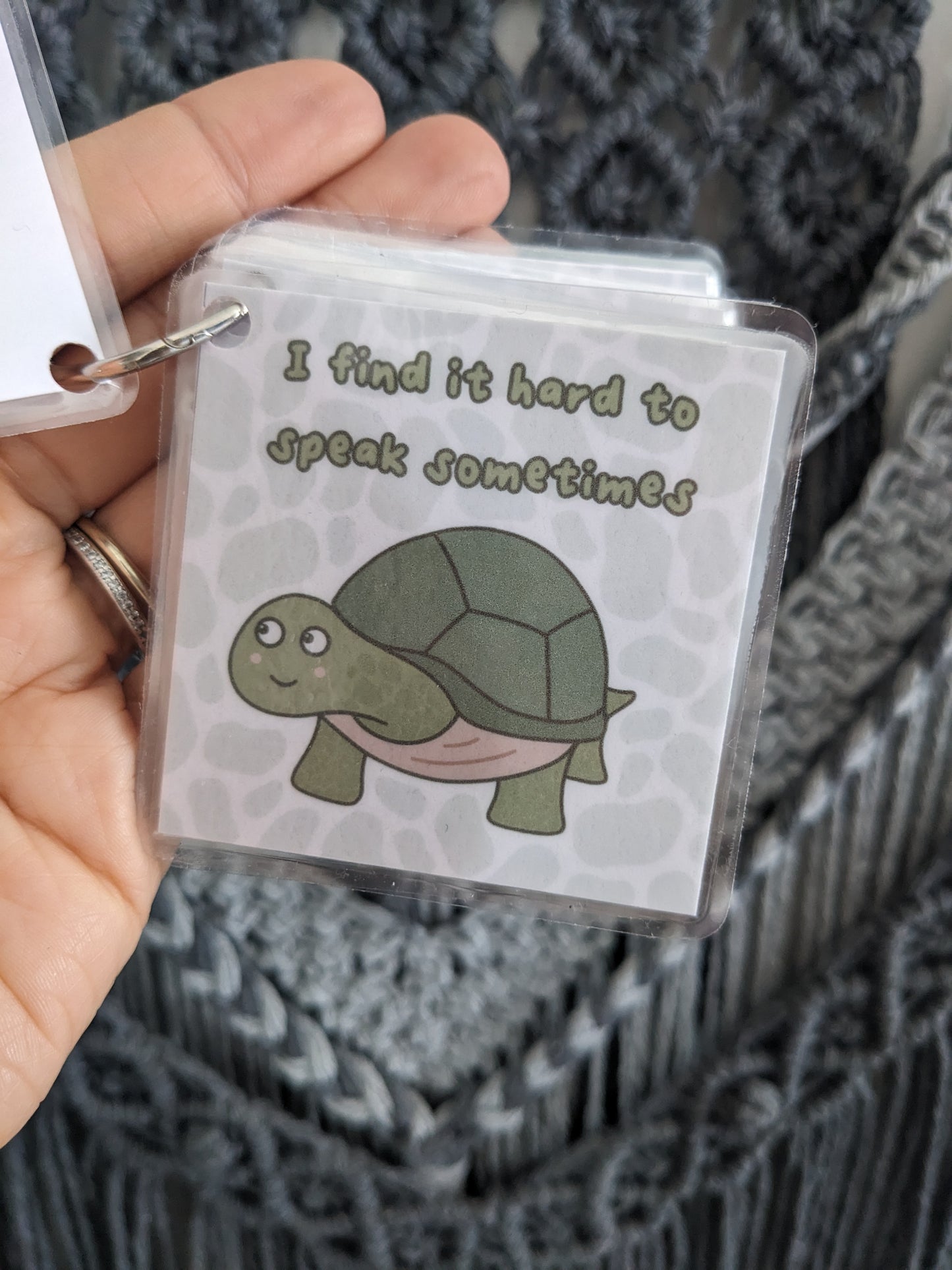 Turtle Communication Cards, ASD Non-verbal Support Keyring