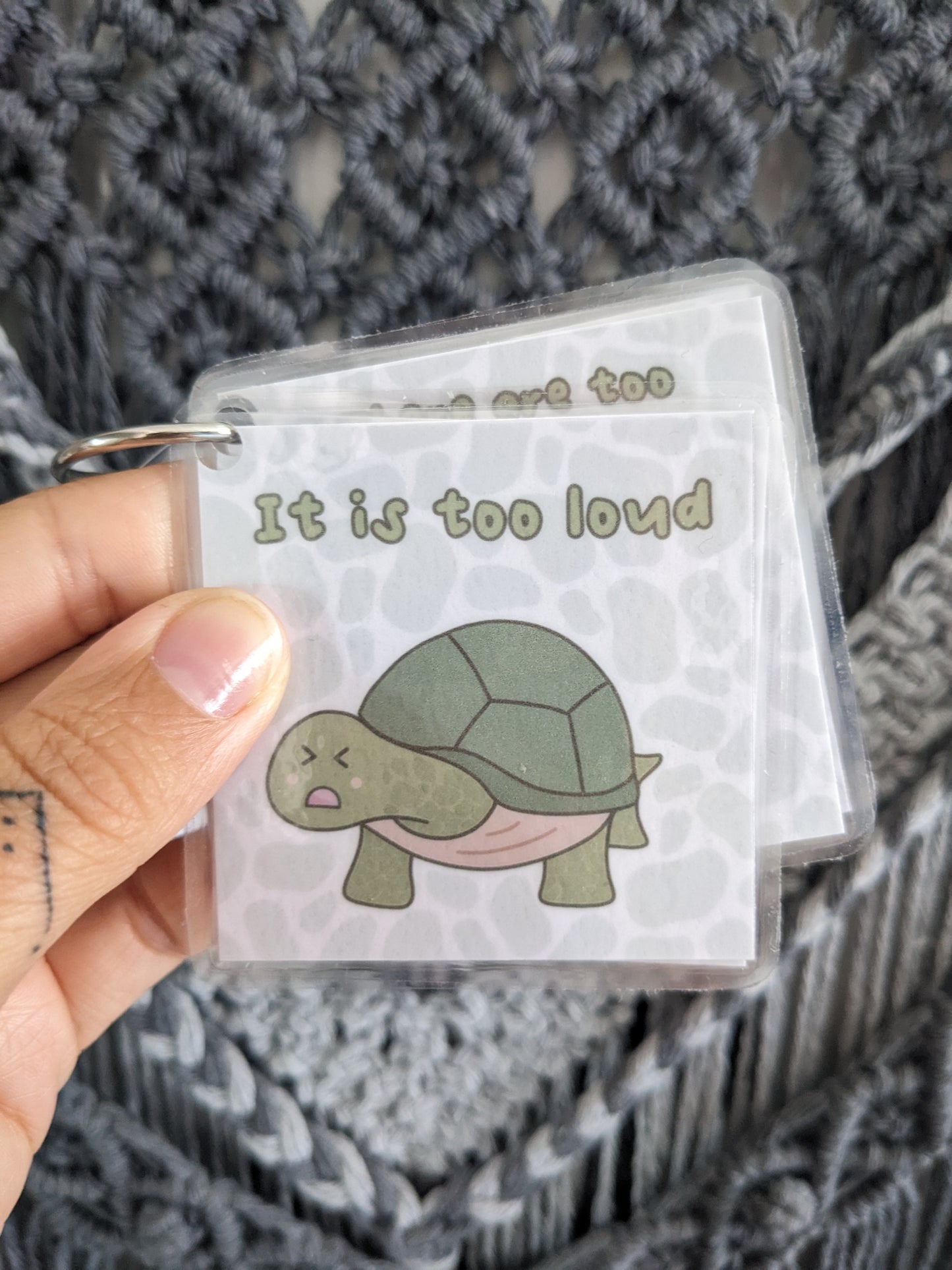 Turtle Communication Cards, ASD Non-verbal Support Keyring