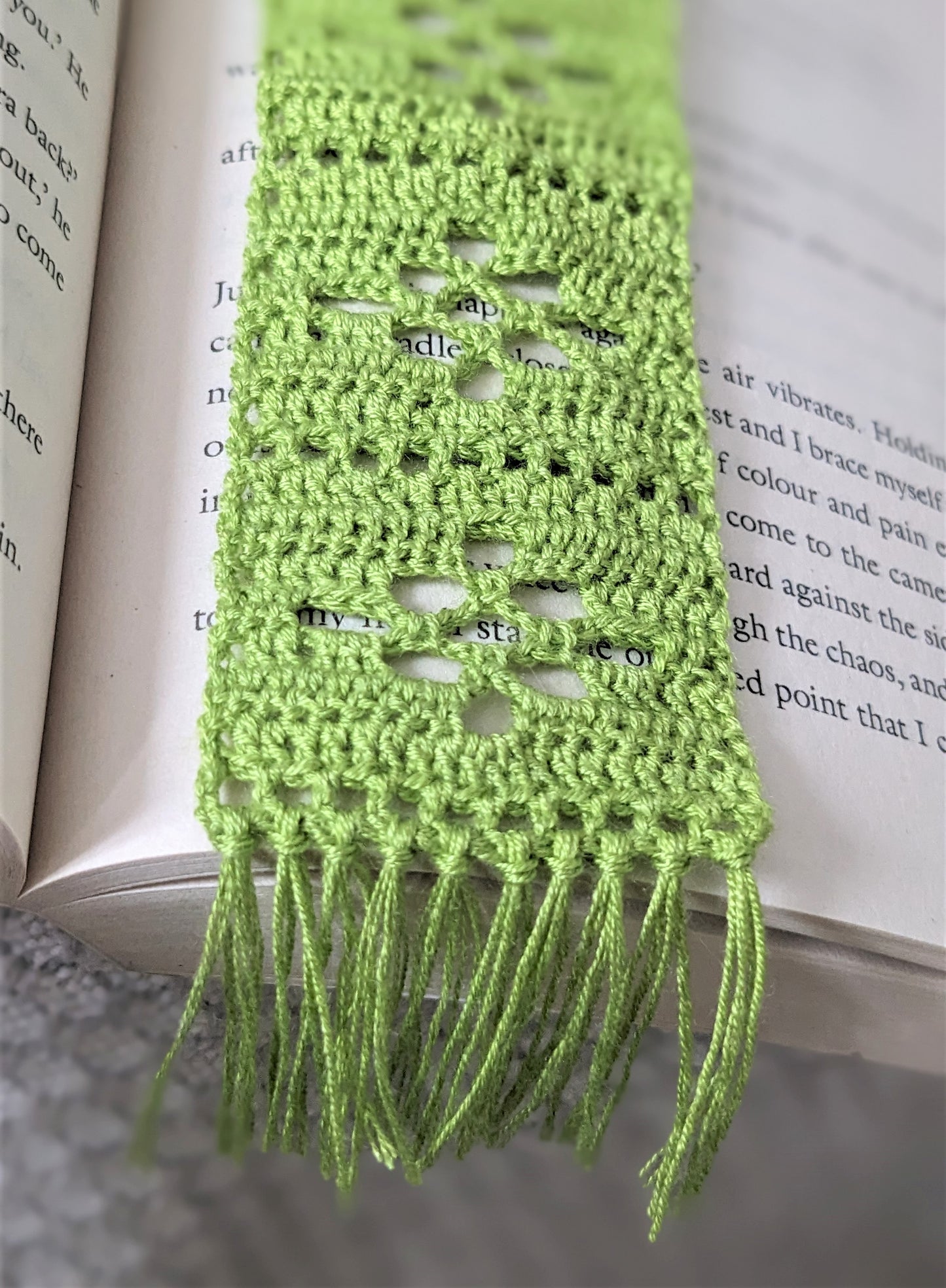 Crochet Bookmark, Cotton Micro crochet style