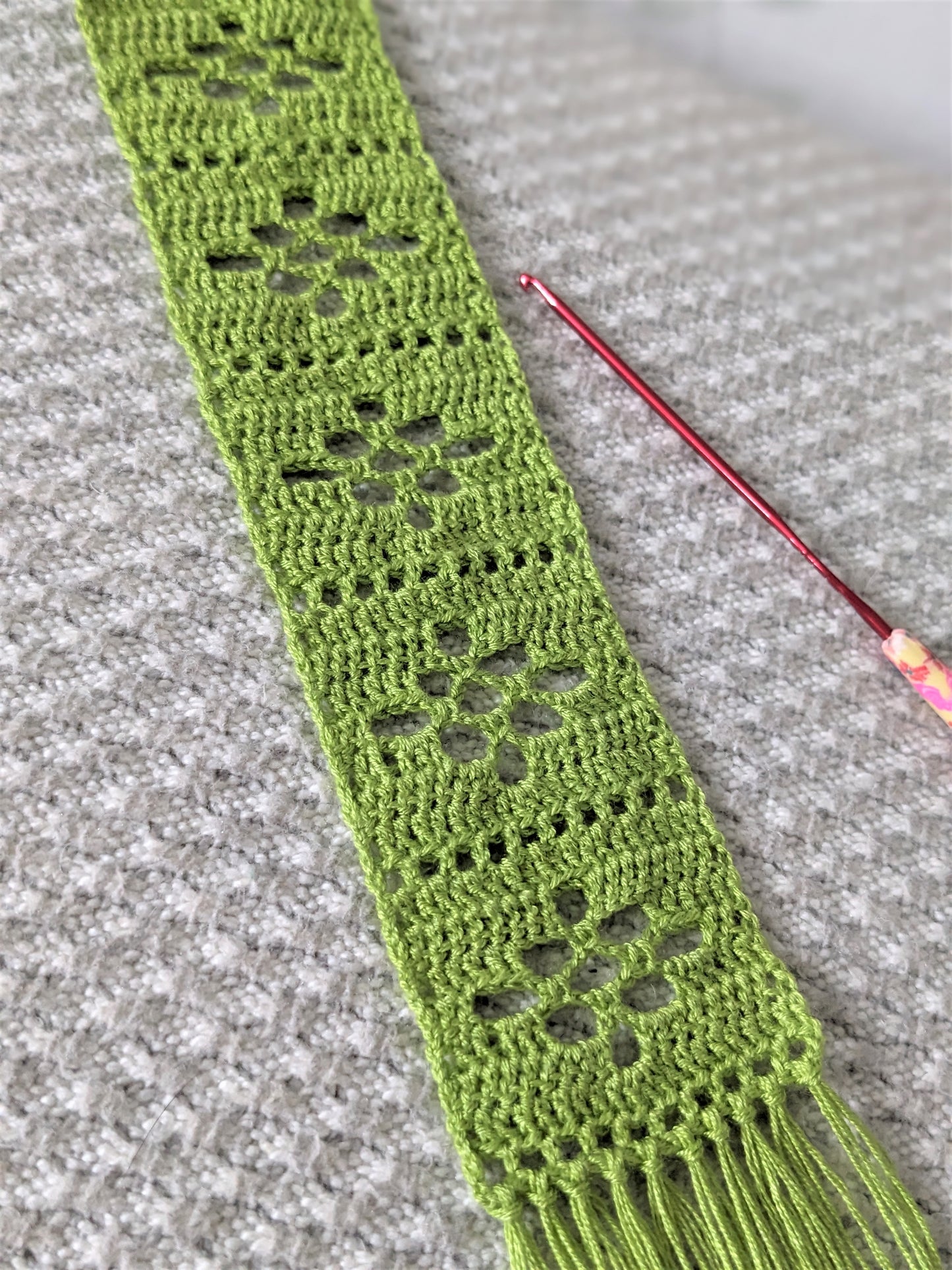 Crochet Bookmark, Cotton Micro crochet style