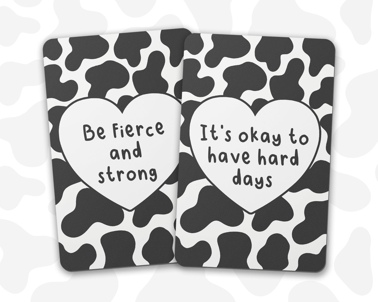 Cow Print Affirmation Cards - Pack of 8