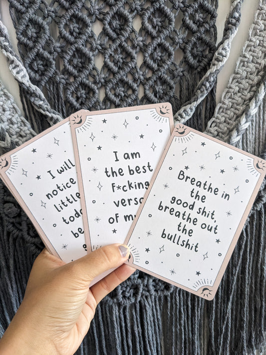Sweary Affirmation Cards, Tarot Card Style - Pack of 8