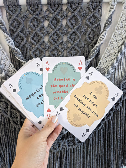 Sweary Affirmation Cards, Playing Card Style - Pack of 8