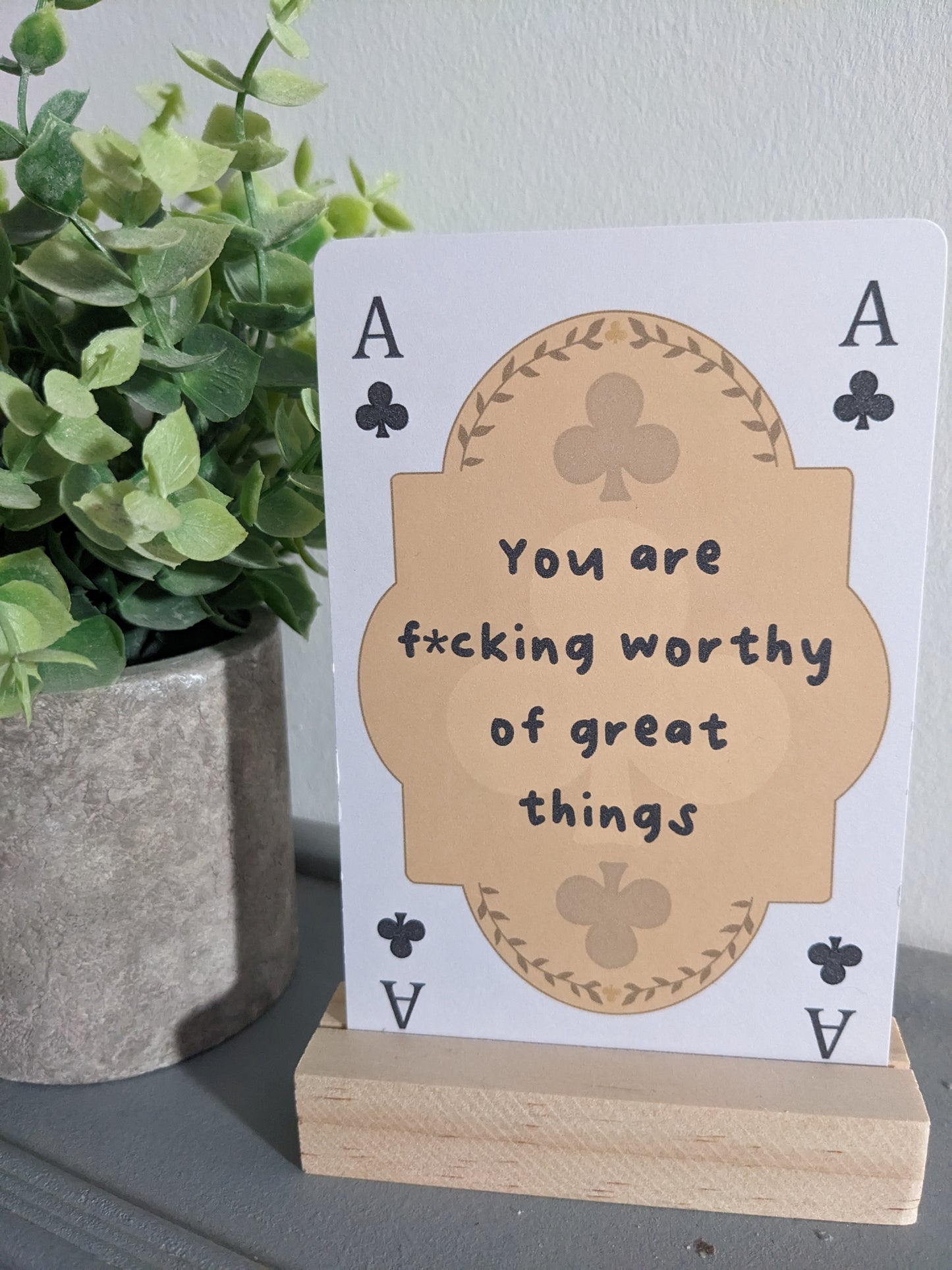 Sweary Affirmation Cards, Playing Card Style - Pack of 8