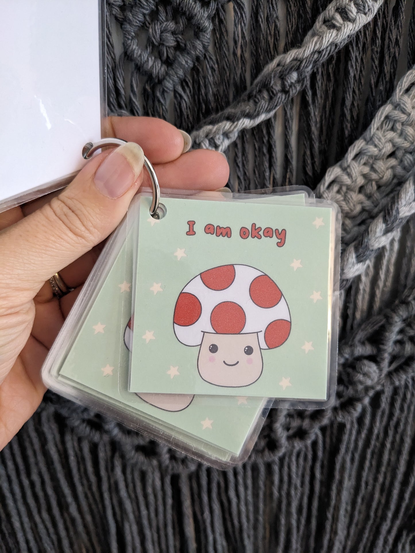 Mushroom Communication Cards, ASD Non-verbal Support Keyring