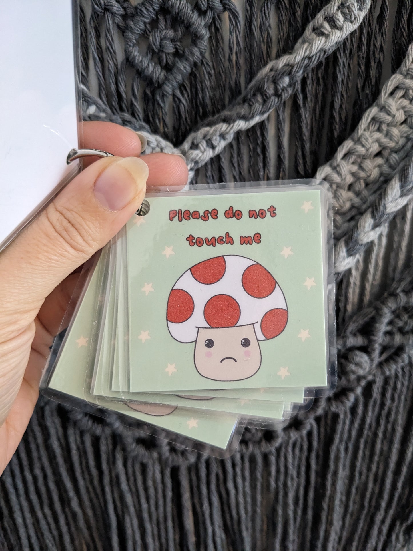 Mushroom Communication Cards, ASD Non-verbal Support Keyring