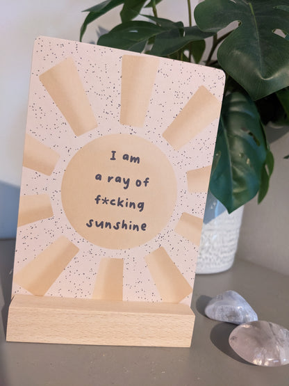 Sweary Affirmation Cards, Motivational Sunshine - Pack of 8