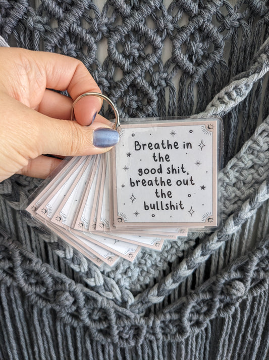 Sweary Affirmations, Anxiety Keyring, Tarot Card Style