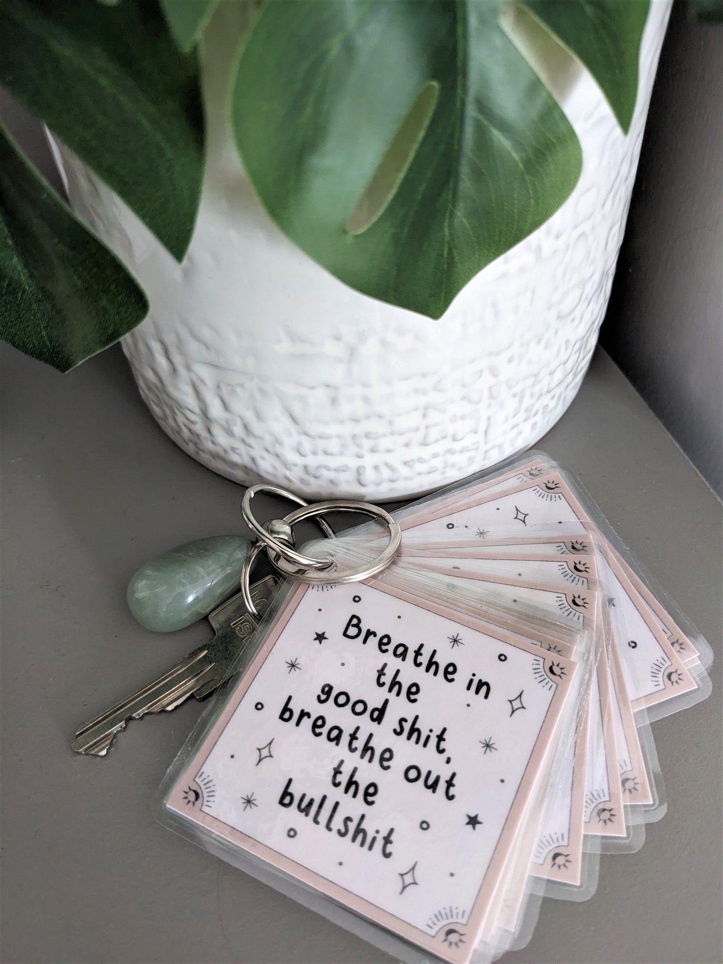 Sweary Affirmations, Anxiety Keyring, Tarot Card Style