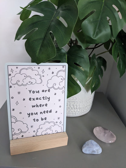 Positive Affirmation cards, Whimsical Clouds