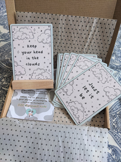 Positive Affirmation cards, Whimsical Clouds