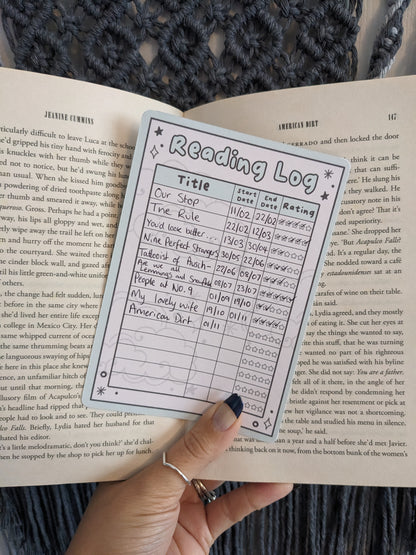 Book Tracker Bookmark - Keep Your Head In The Clouds