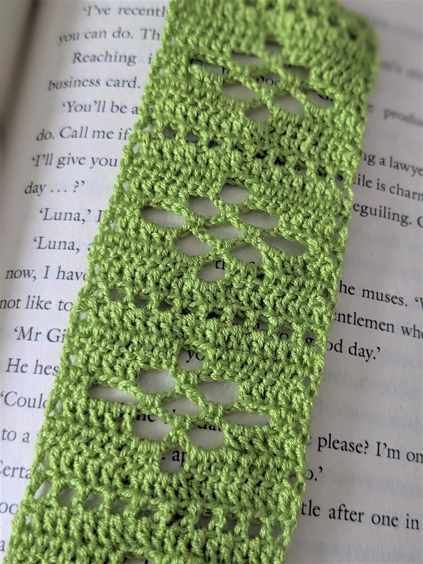 Crochet Bookmark, Cotton Micro crochet style