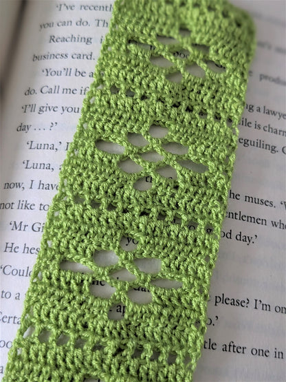 Crochet Bookmark, Cotton Micro crochet style