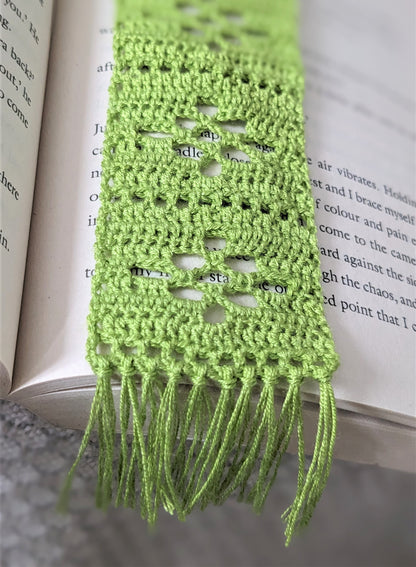 Crochet Bookmark, Cotton Micro crochet style
