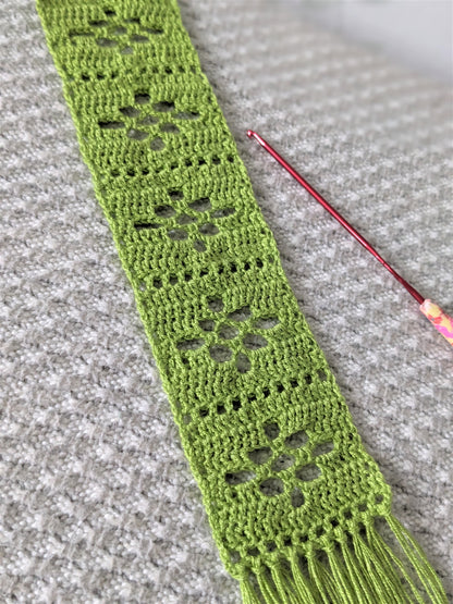 Crochet Bookmark, Cotton Micro crochet style