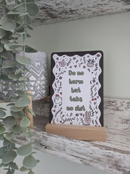Vegan Affirmation Cards, Sweary, Animal Doodles, Vegan Home Gift