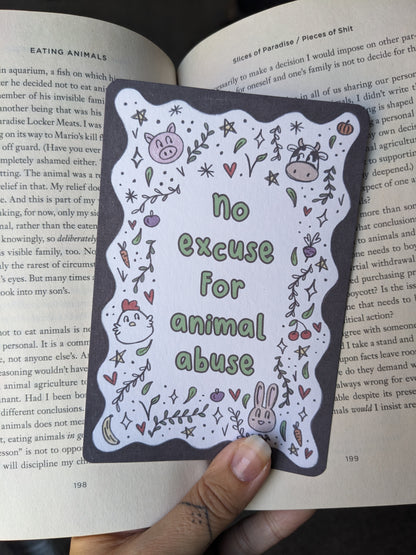 Vegan Affirmation Cards, Sweary, Animal Doodles, Vegan Home Gift