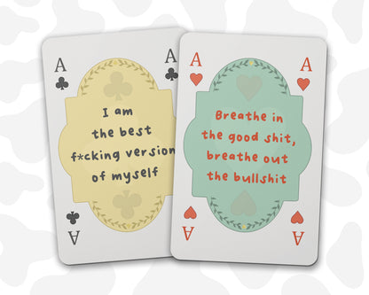 Sweary Affirmation Cards, Playing Card Style - Pack of 8