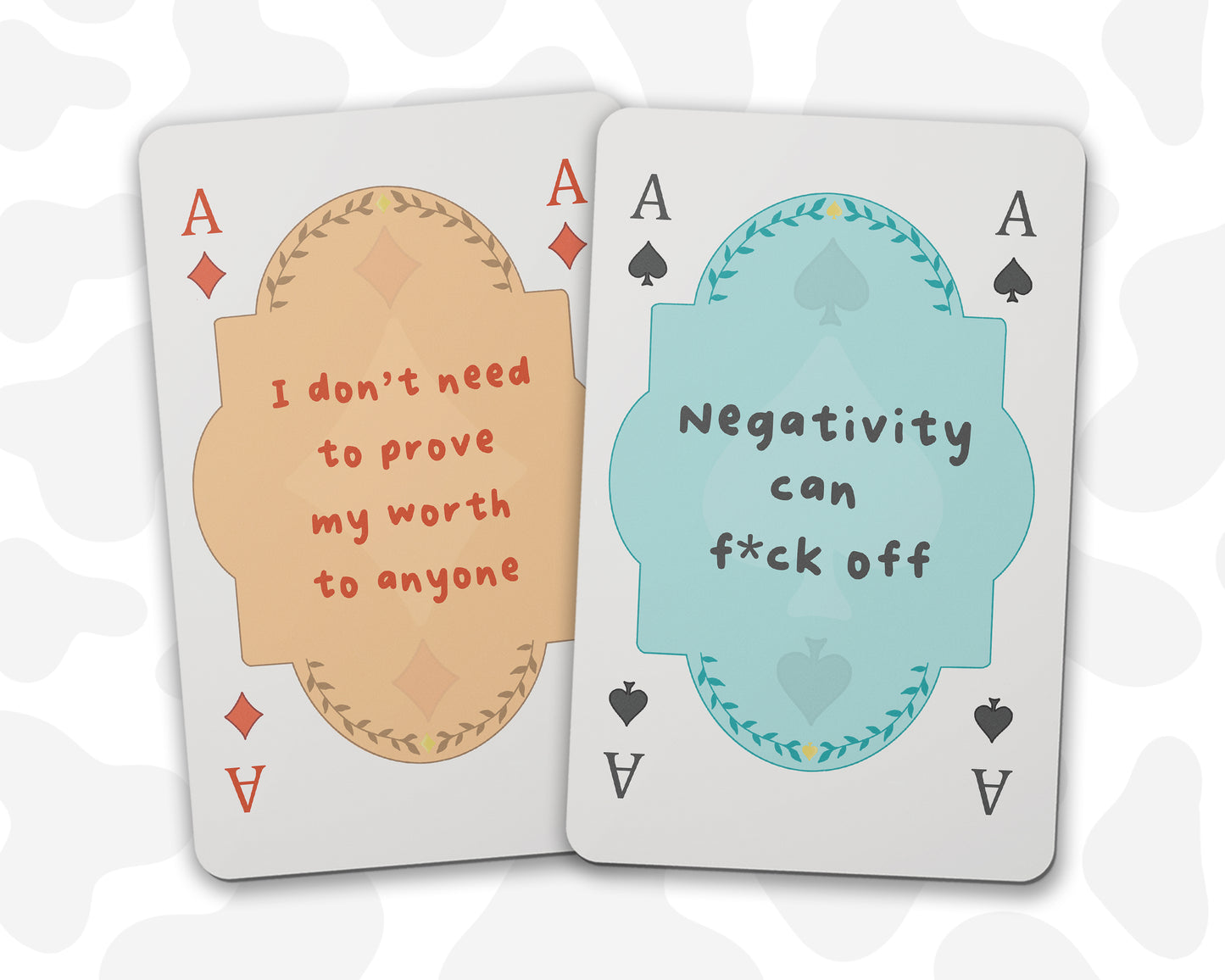 Sweary Affirmation Cards, Playing Card Style - Pack of 8