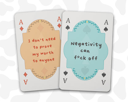 Sweary Affirmation Cards, Playing Card Style - Pack of 8