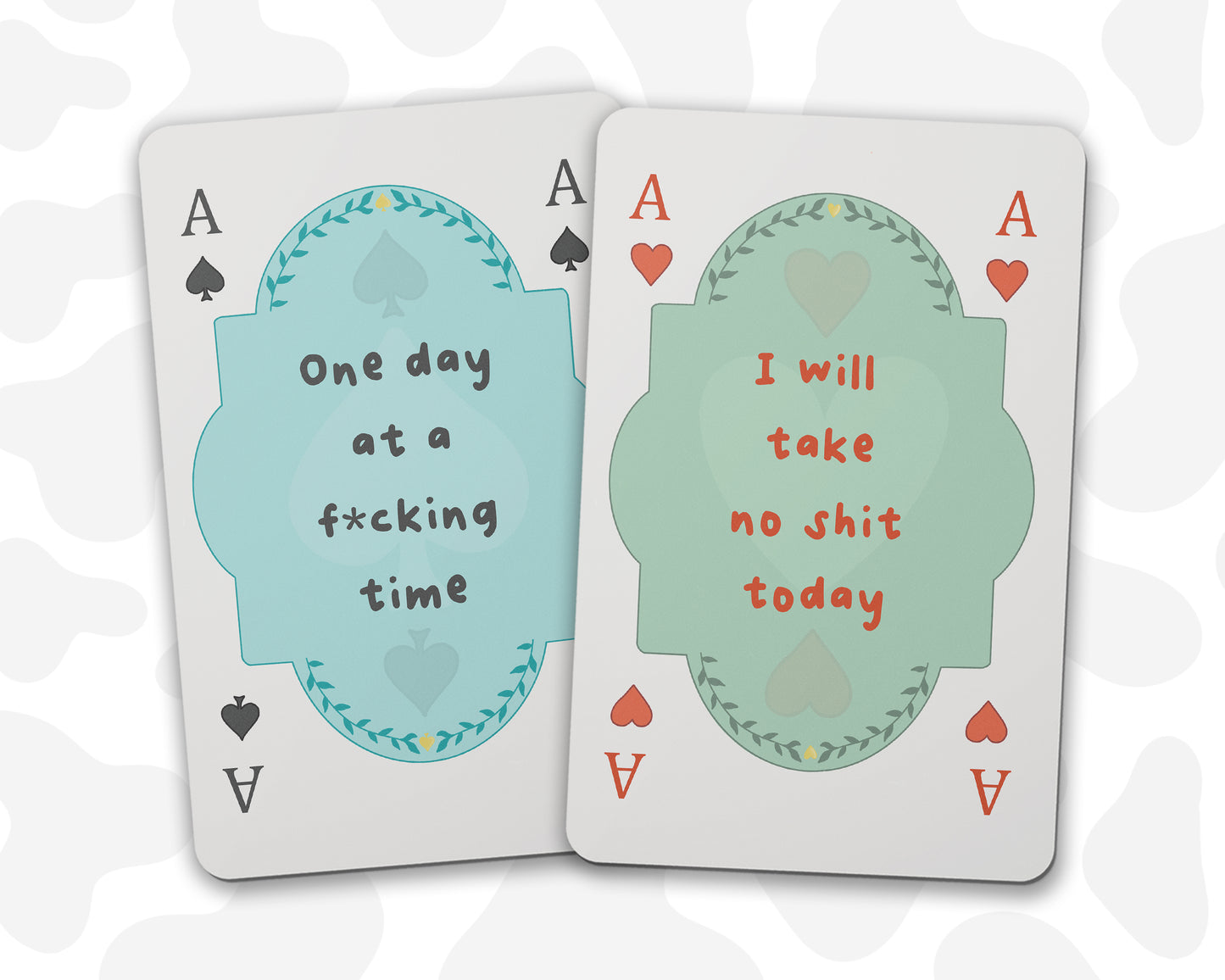 Sweary Affirmation Cards, Playing Card Style - Pack of 8