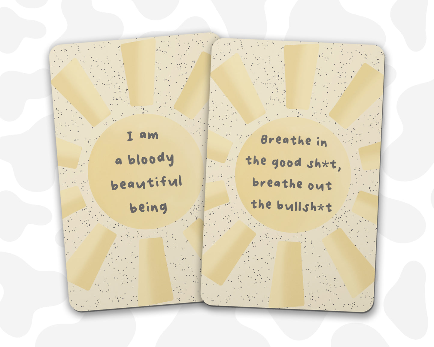 Sweary Affirmation Cards, Motivational Sunshine - Pack of 8