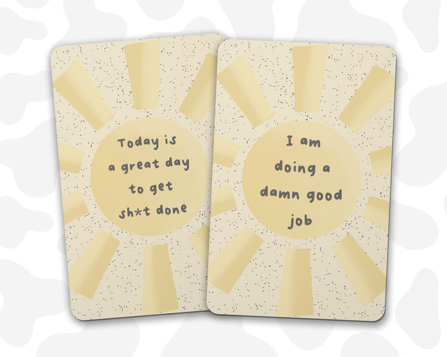 Sweary Affirmation Cards, Motivational Sunshine - Pack of 8