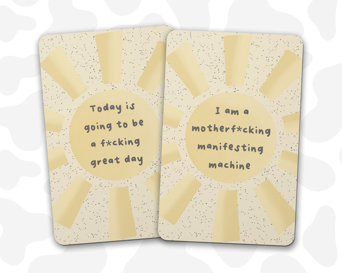 Sweary Affirmation Cards, Motivational Sunshine - Pack of 8