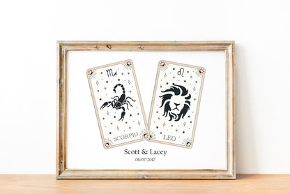 Zodiac Couple Tarot Cards