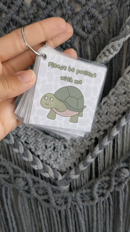 Turtle Communication Cards, ASD Non-verbal Support Keyring